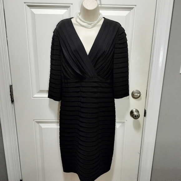 Adrianna Papell Black Dress - Picture 1 of 14